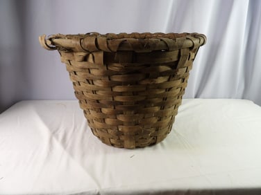 Early hardwood woven basket