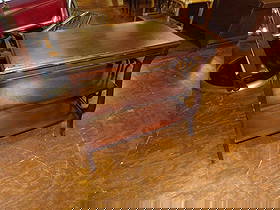 Tall walnut end table: Tall walnut end table. 13" deep by 24" wide by 22" tall. All measurements approximate. Please see photos for condition and details. Selling as is from 04281.