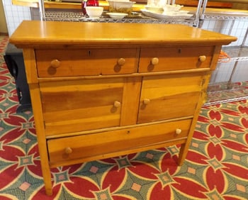 Maple Dresser-3 Drawer, 2 Door