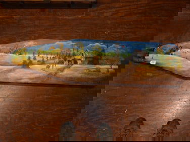 Hand Oil Painted Wooded Ironing Board