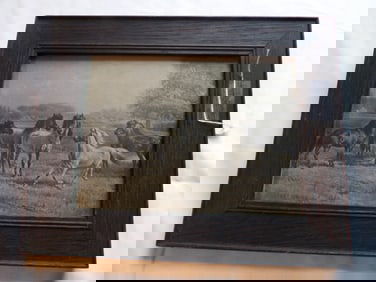 Early Oak Framed-Wild Horses