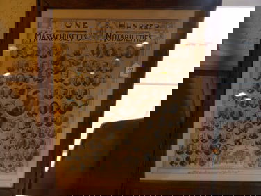 Framed 100 Massachusetts Notables