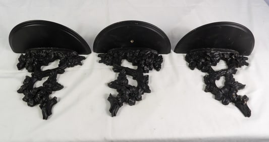 3 Wooden Wall Shelves