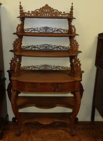 Victorian Walnut Etagere