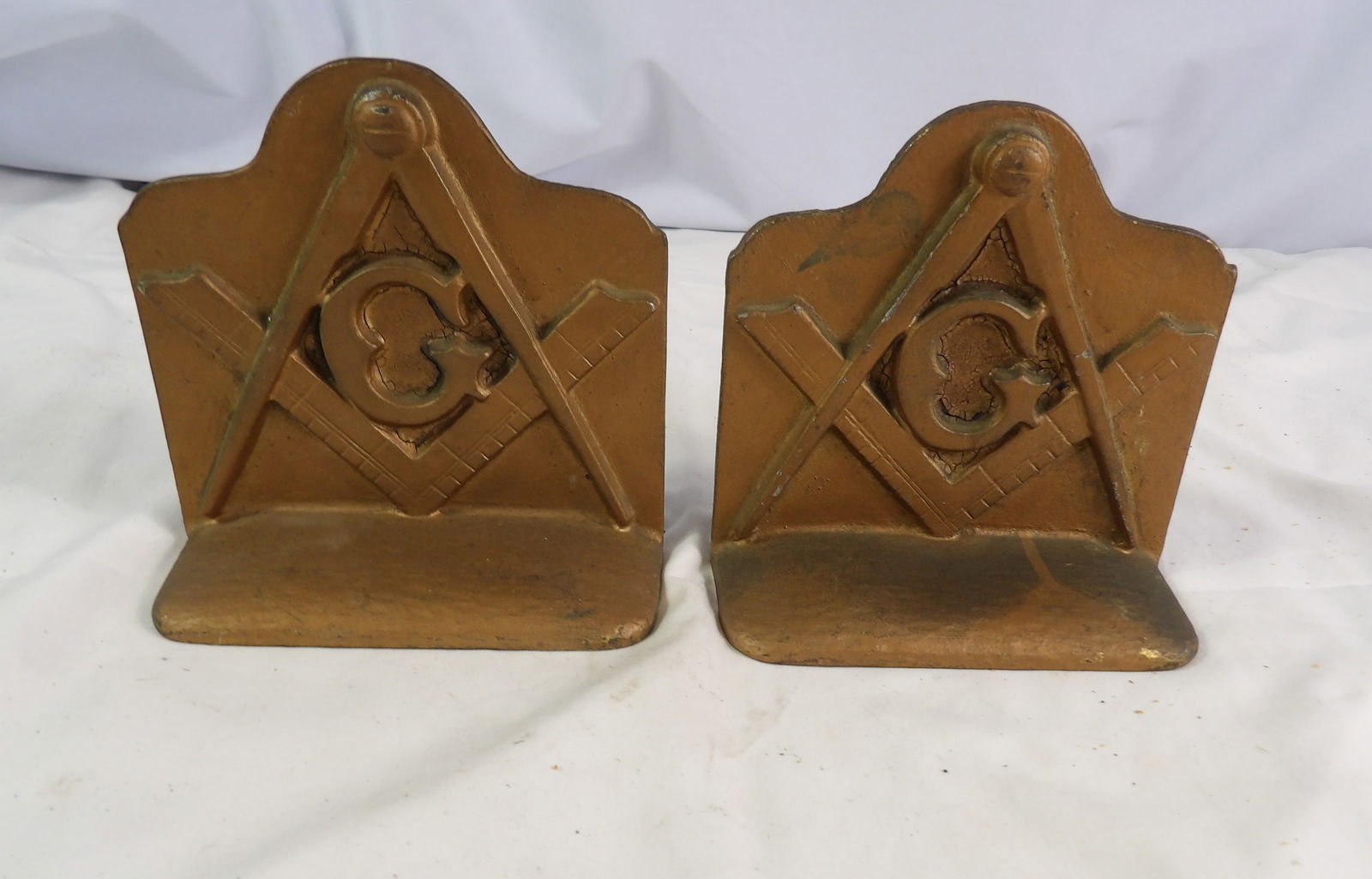 Iron Masonic Bookends (1 of 4)
