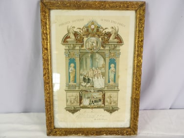 1893 Depiction of Baptism Print