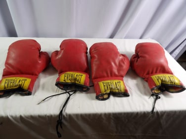 2 Pair Everlast Boxing Gloves