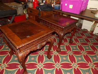 Pair of Ornate End Tables