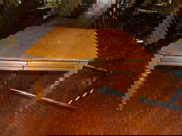 Oak Dining Table with 4 Leaves