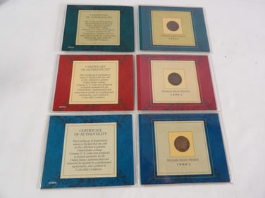 3 Indian Head Pennies