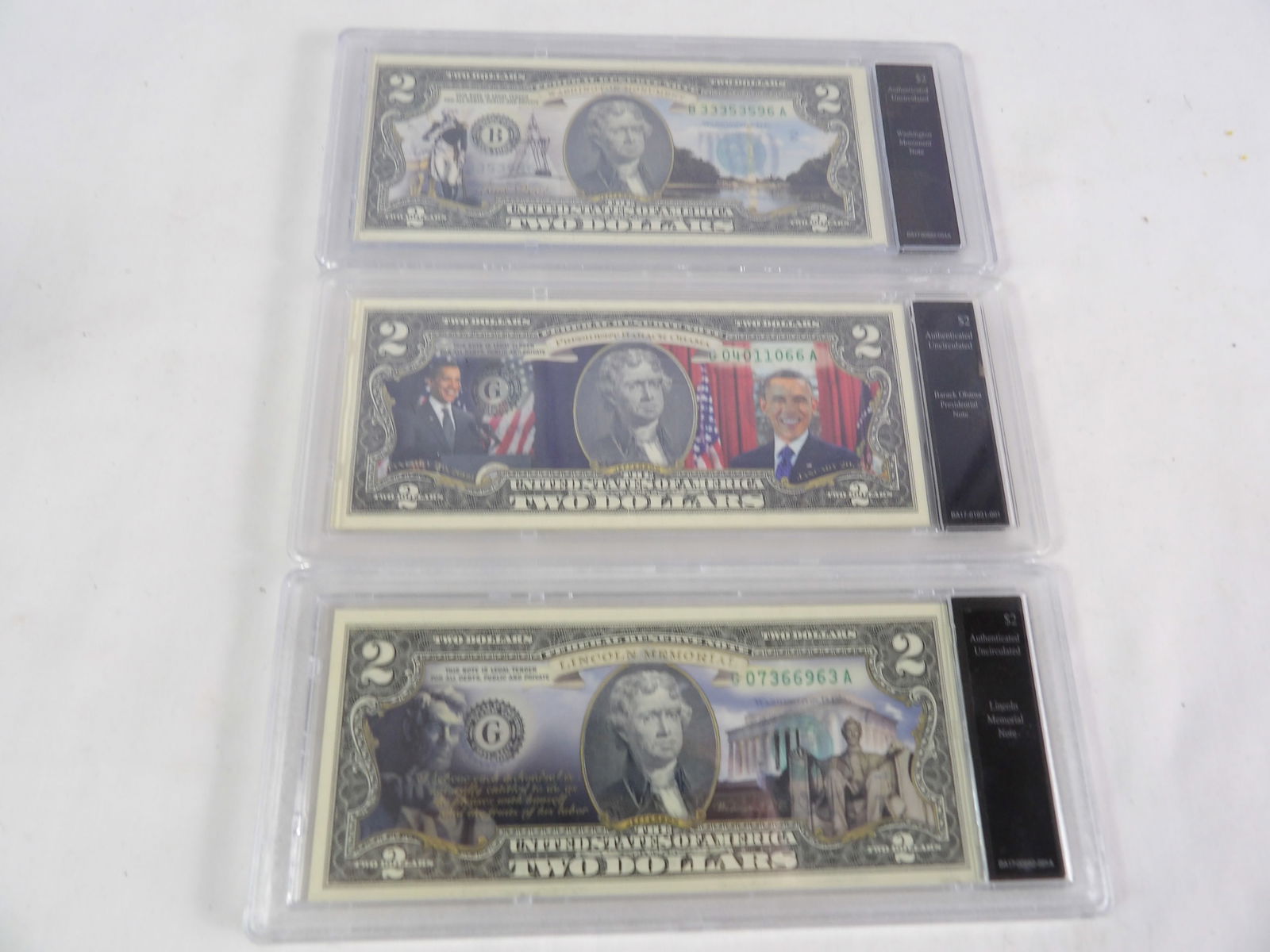 3 Braford Exchange Uncirculated $2 Bills (1 of 4)