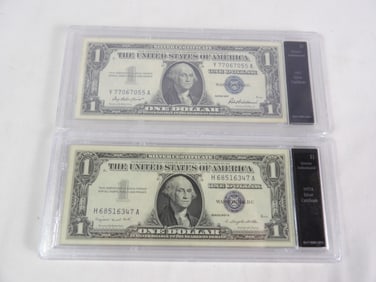 2 Authenticated Silver Certificates