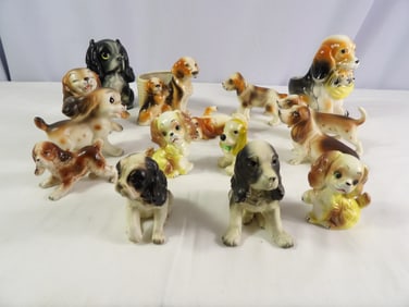 15 Pcs. Of Glass Dogs