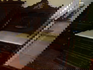 Marble Top Server with Mirror