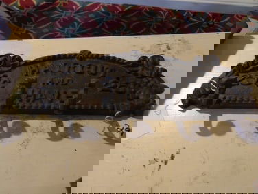 Cast Iron Haircut and Shave Sign