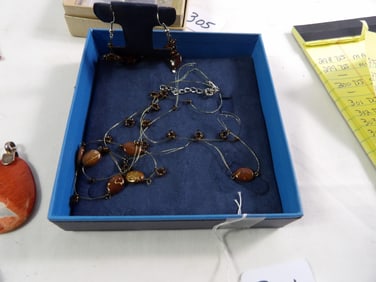 Matching Necklace and Earrings.