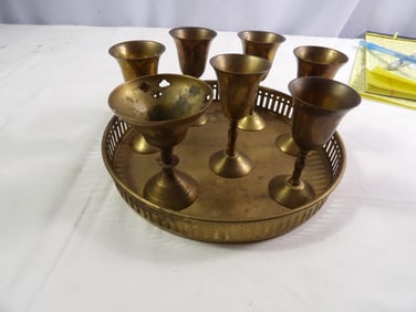 8 Pc Copper Cordial  Set