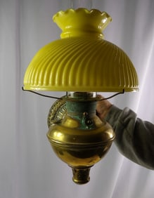 Early Converted Brass Lamp