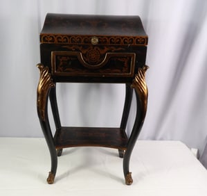 Chinese Black Lacquered Stand