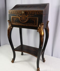 Chinese Black Lacquered Stand