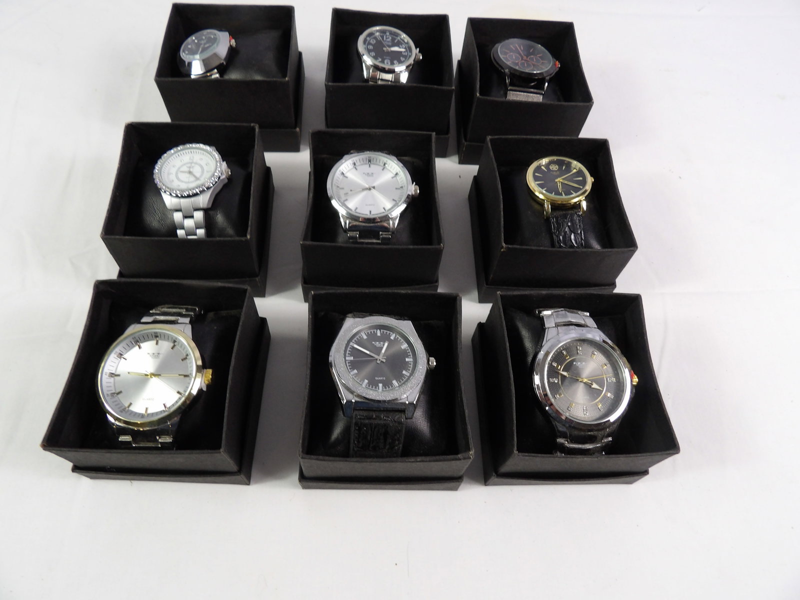 9 Pcs.-Milano Expressions Quartz Watches: 9 Pieces-Milano Expressions Quartz Watches. All measurements approximate. Please see photos for condition and details. Selling as is from 04281.