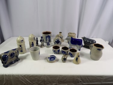 Large Lot Salt Glazed Pottery