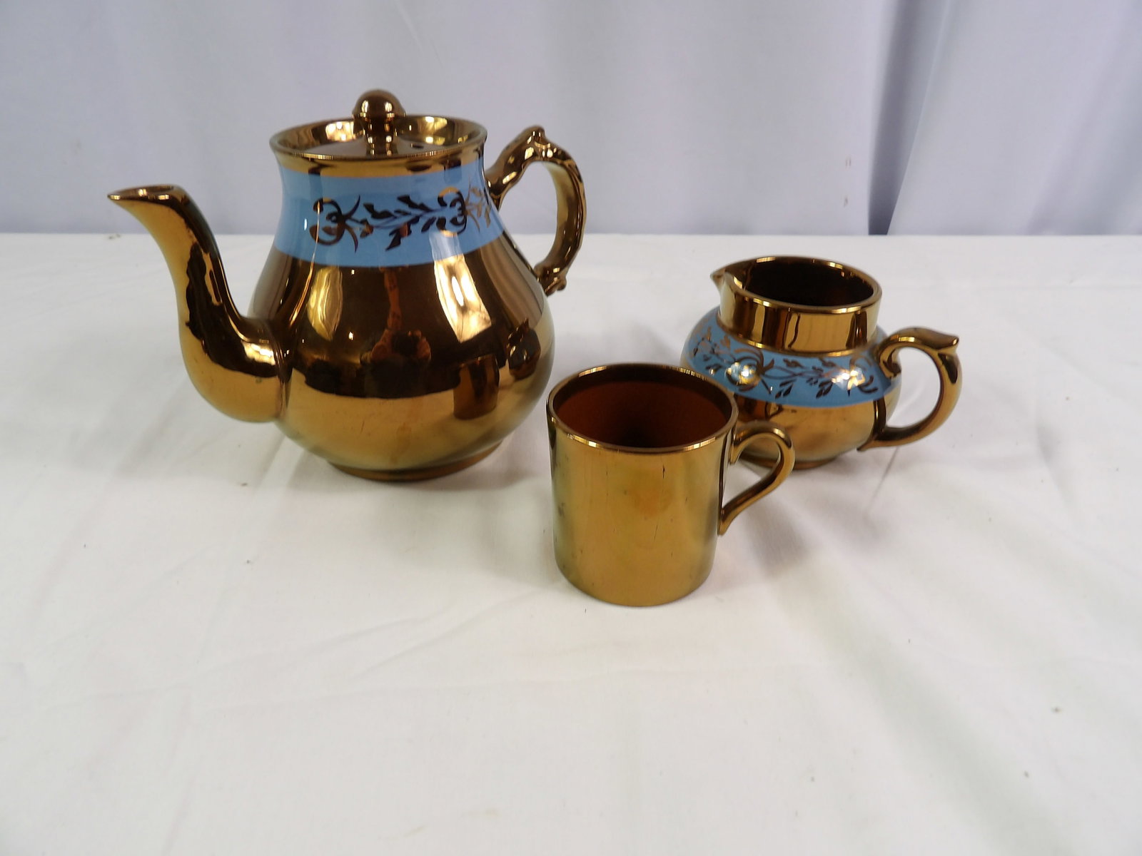 3 Pcs- Gibson Blue Band Lustre (1 of 5)