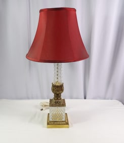 Crystal and Bronze Lamp