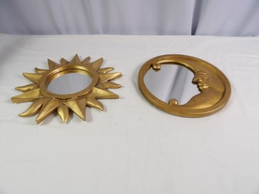 Pair Sun and Moon Mirrors