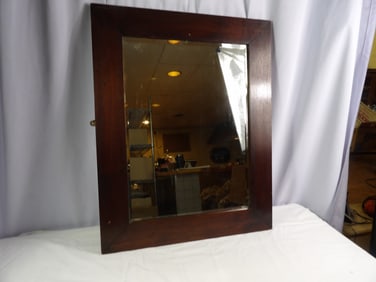 Oak Framed Beveled Edged Mirror