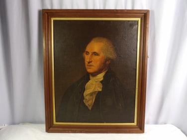 Early Framed Geo Washington Oil