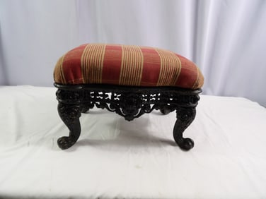 Cast Iron Base Footstool