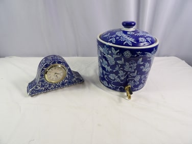 2 Pcs-Blue Glassware Lot