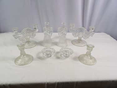 4 Sets-Crystal Candle Sticks