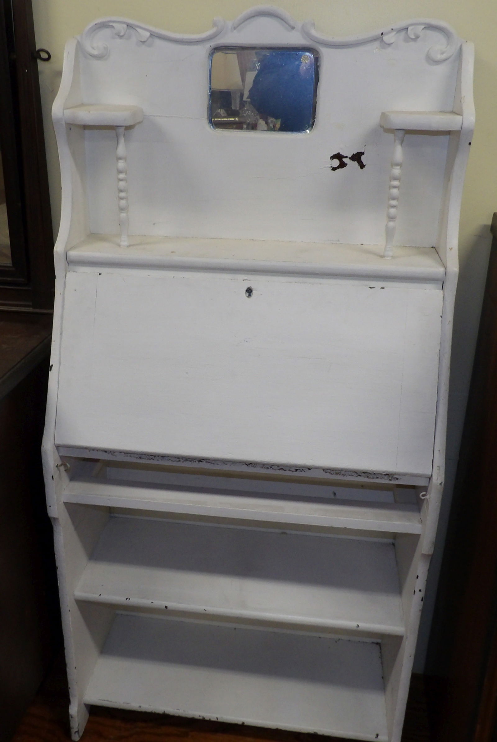 Painted Oak Larken Desk: 27" Painted Oak Larken Desk. All measurements approximate. Please see photos for condition and details. Selling as is from 04281.