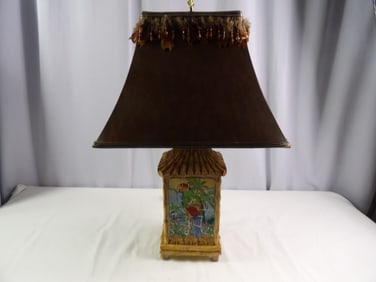 Islander Lamp with Leather Shade