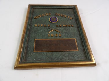 Heavy Bronze Rifle League Plaque