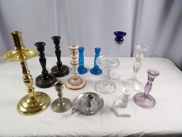 Large Lot of Candlesticks