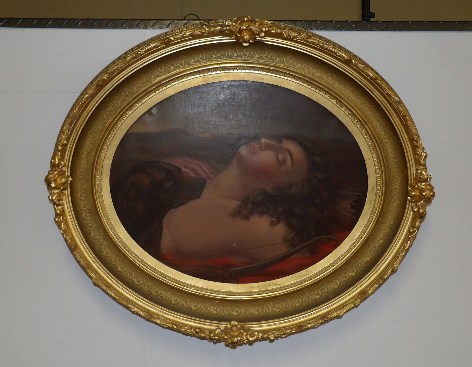 Early Oil Painting in Gilded Frame (1 of 4)