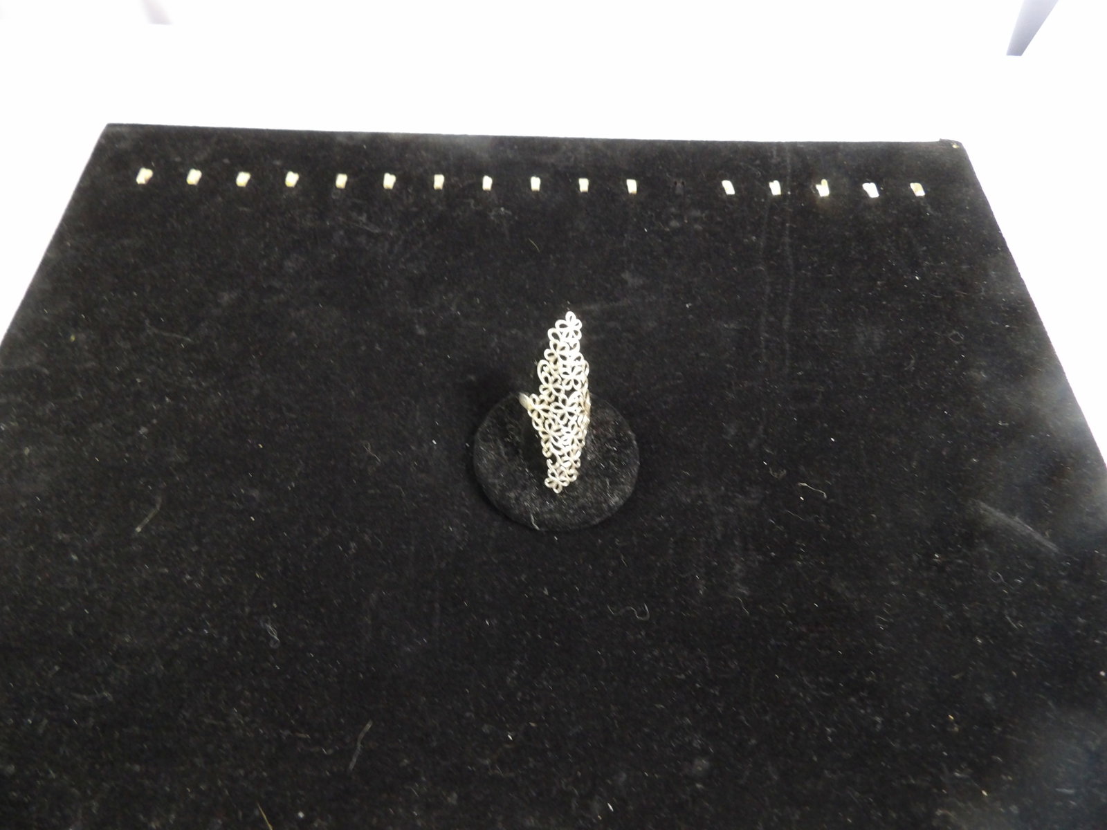 Sterling Silver Ring: Sterling Silver Ring. 4 Grams. Size 9 1/2. All measurements approximate. Please see photos for condition and details. Selling as is from 04281.