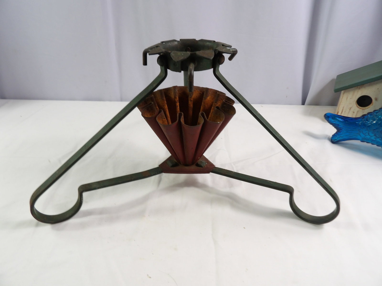 Christmas Tree Stand: Early Christmas Tree Stand. All measurements approximate. Please see photos for condition and details. Selling as is from 04281.