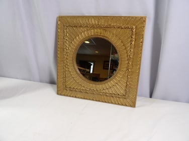 Square Gilded Framed Mirror
