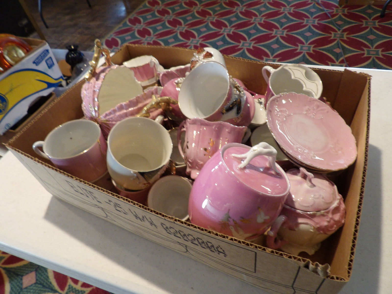 Lot of German Tea Cups: Large Lot of German Tea Cups. All measurements approximate. Please see photos for condition and details. Selling as is from 04281.