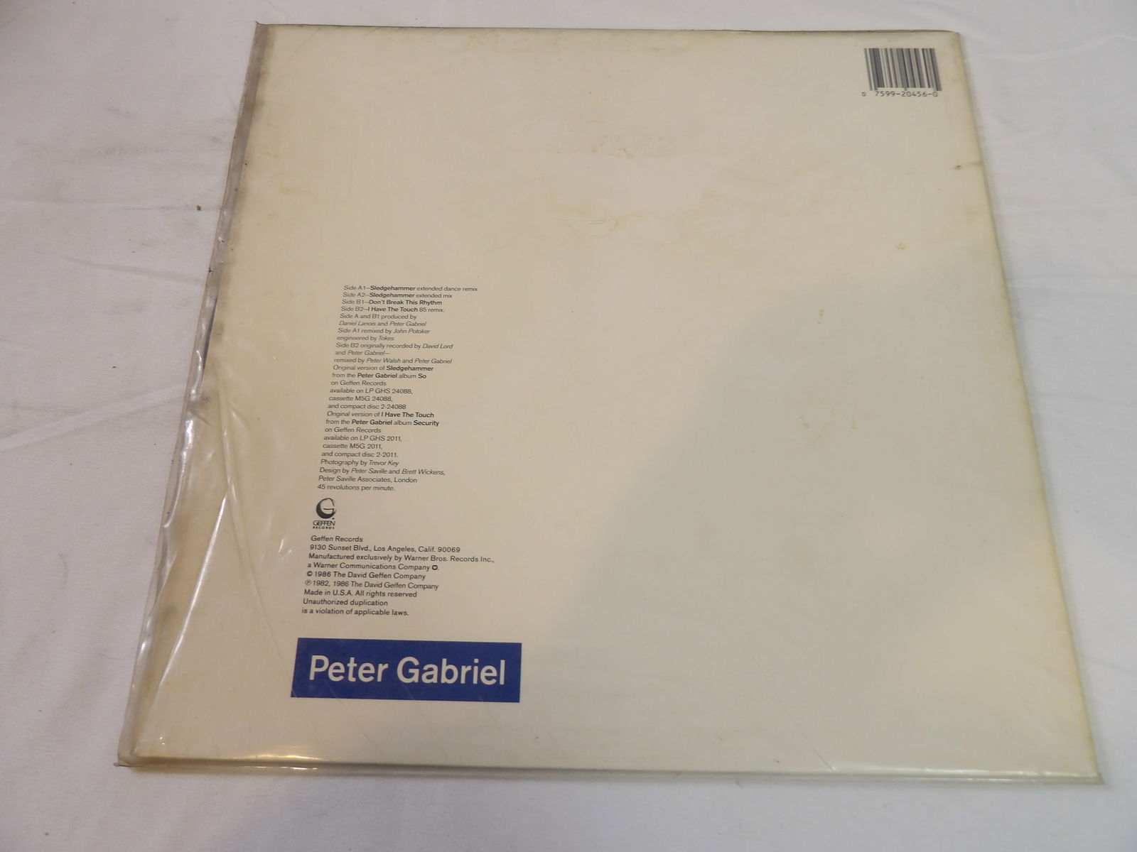 Peter Gabriel "Sledgehammer" LP - 2