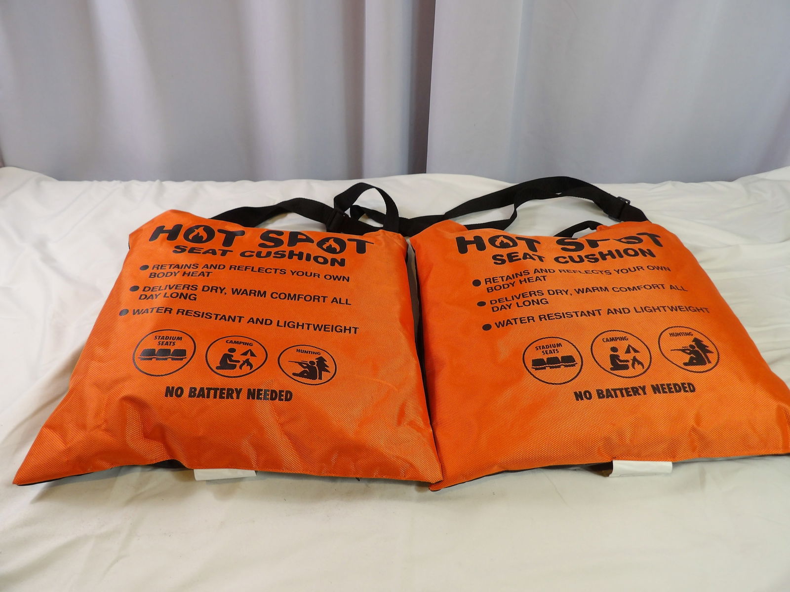 Pair of Hot Seats: Pair Of Hot Seats. Like New. All measurements approximate. Please see photos for condition and details. Selling as is from 04281.