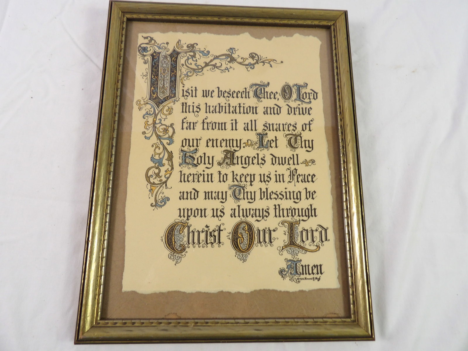 Framed Quote: 1935 Framed Quote. 10" x 13". All measurements approximate. Please see photos for condition and details. Selling as is from 04281.