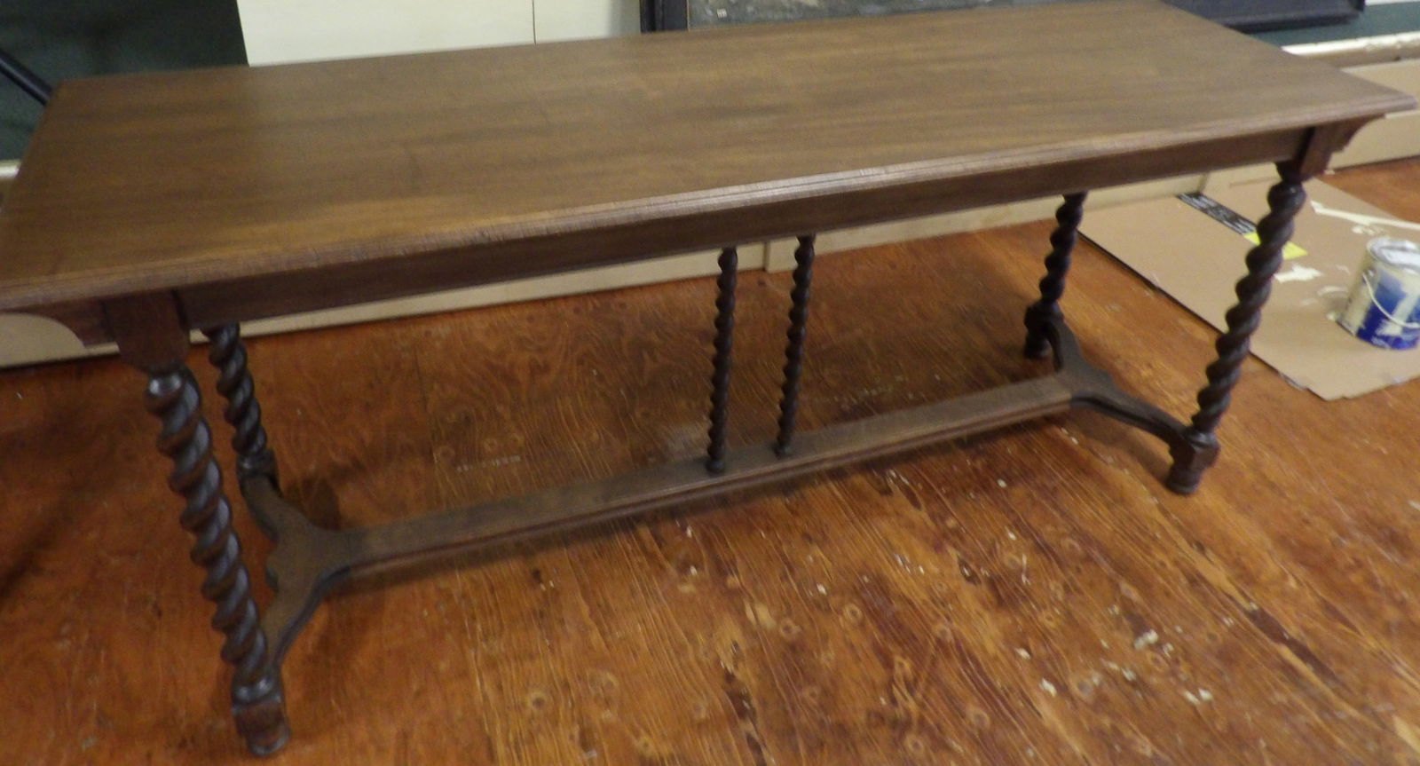 Walnut Hall Table: Walnut Hall Table, 22" Wide X 6' Long. All measurements approximate. Please see photos for condition and details. Selling as is from 04281.