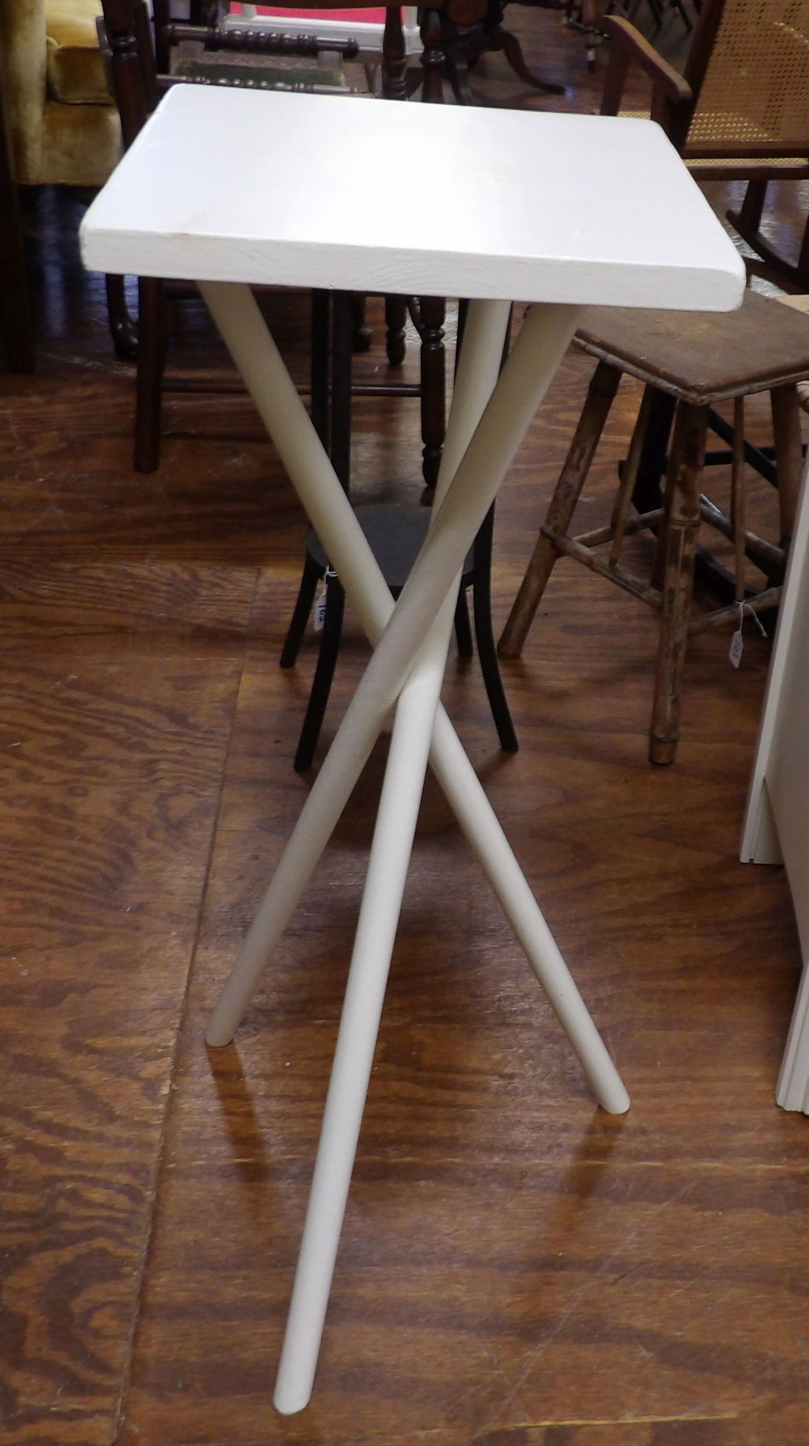 Plant Stand: Plant Stand, 31" Tall, 12" Square Top. All measurements approximate. Please see photos for condition and details. Selling as is from 04281.