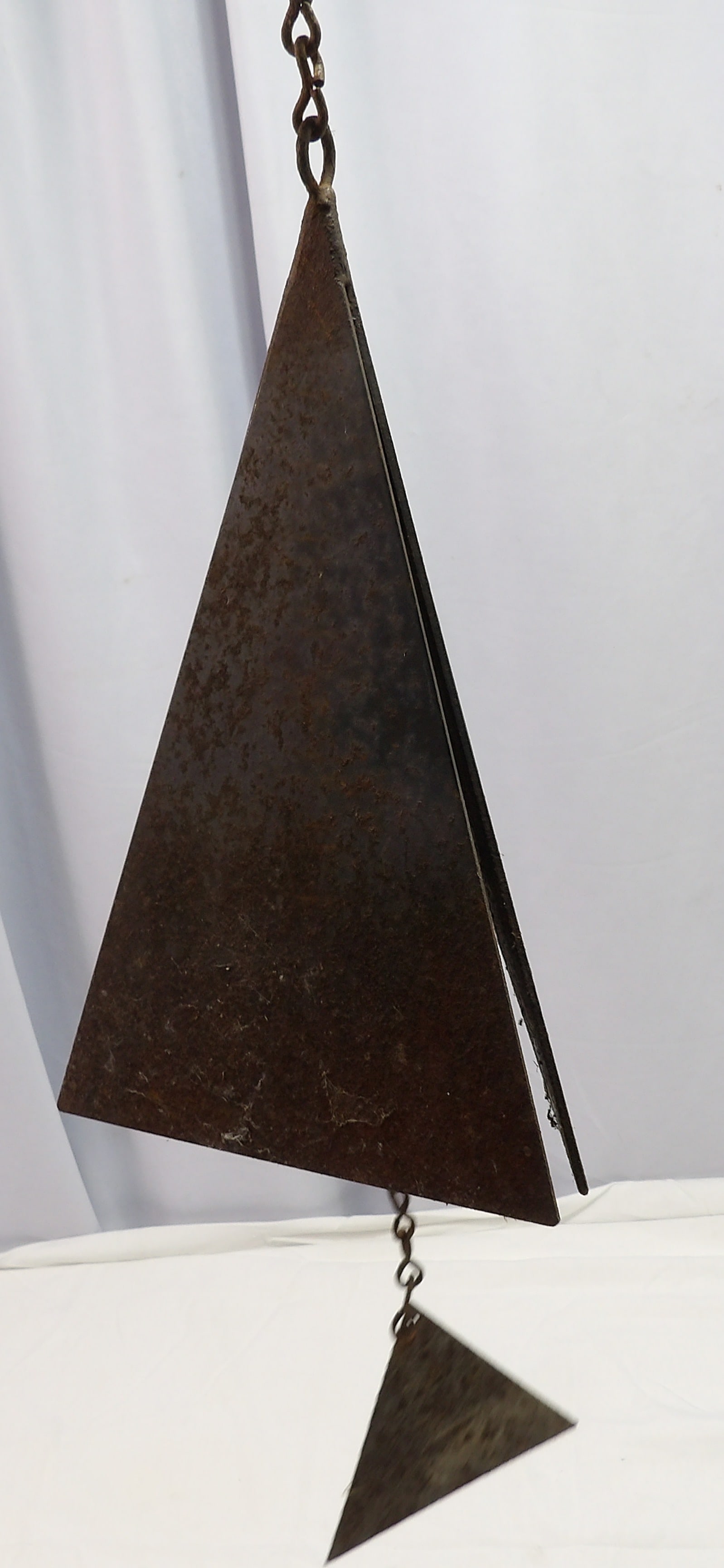 Cast Iron Wind Chime: Cast Iron Wind Chime, 10" Tall. All measurements approximate. Please see photos for condition and details. Selling as is from 04281.