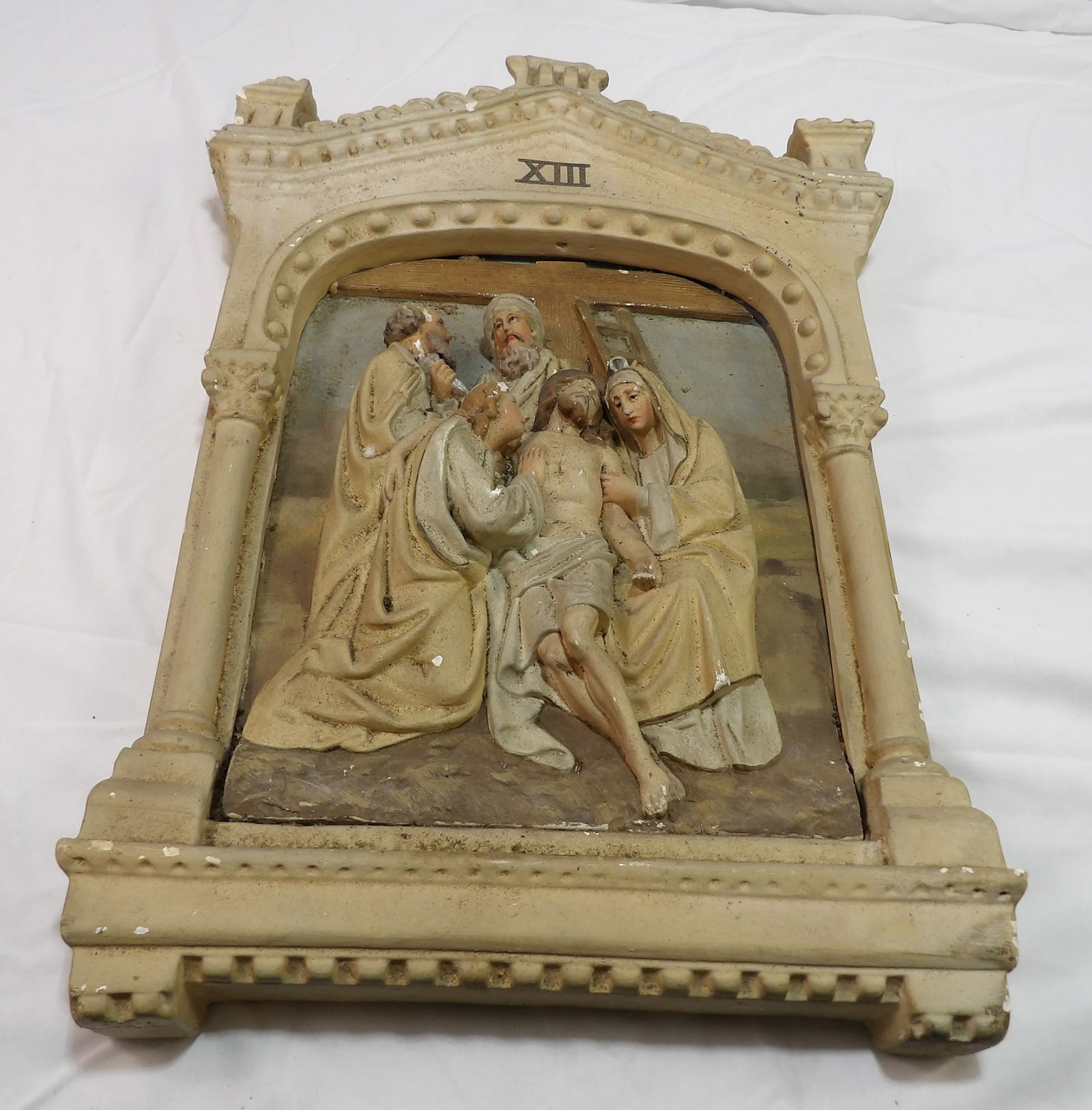 Early Plaster Religious Piece (1 of 4)